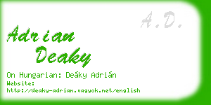 adrian deaky business card